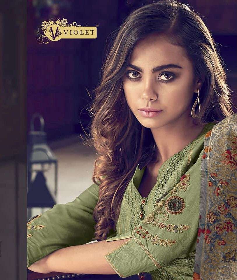 SWAGAT VIOLET SEIRES 5001-5012 DESIGNER SILK SUIT