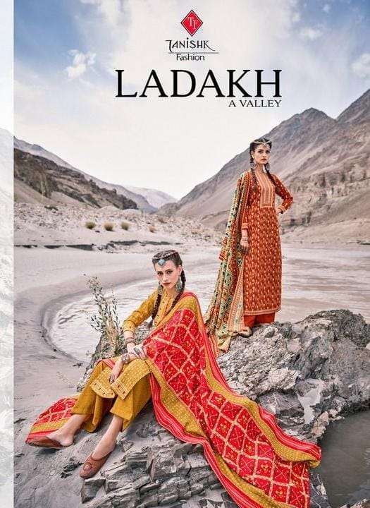 tanishk fashion ladakh series 17301-17308 pure pashmina suit 