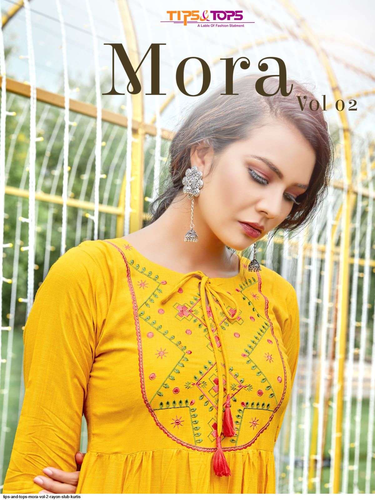 tips and tops mora vol 2 series 01-06 Heavy Reyon Slub kurtis