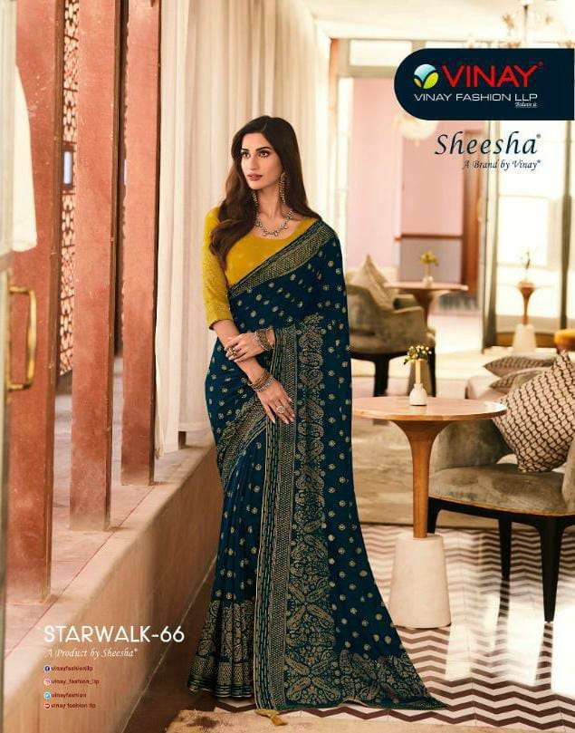 vinay sheesha starwalk vol 66 series 24181-24189 georgette saree