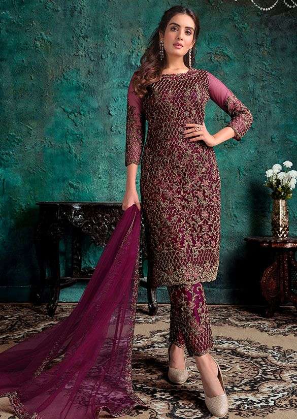 VIPUL GLITZ SERIES 4632 DESIGNER NET SUIT 