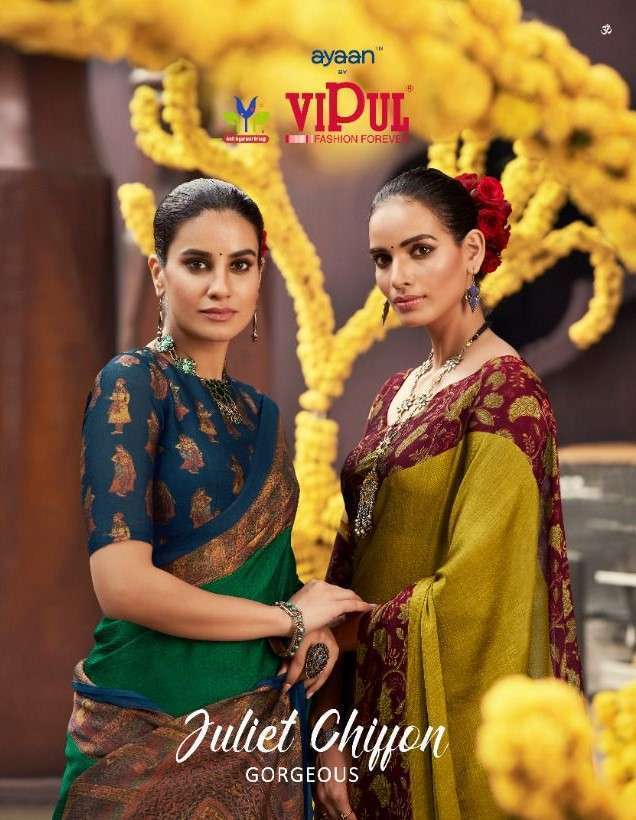 vipul juliet chiffon gorgeous series 50607-50618 Chiffon saree