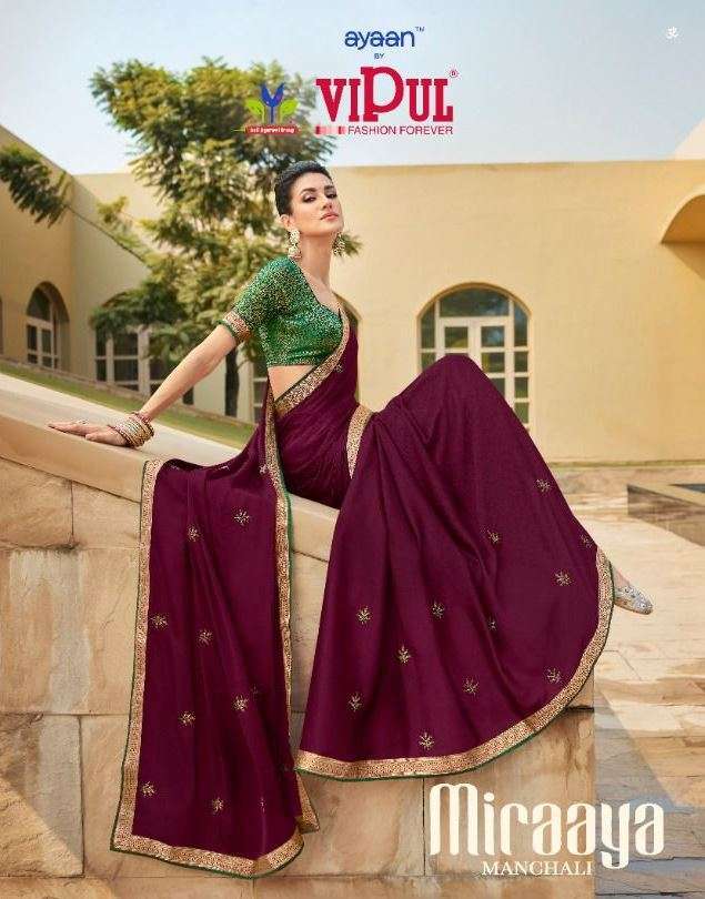 vipul miraaya manchali series 50706-50711 pure georgette saree