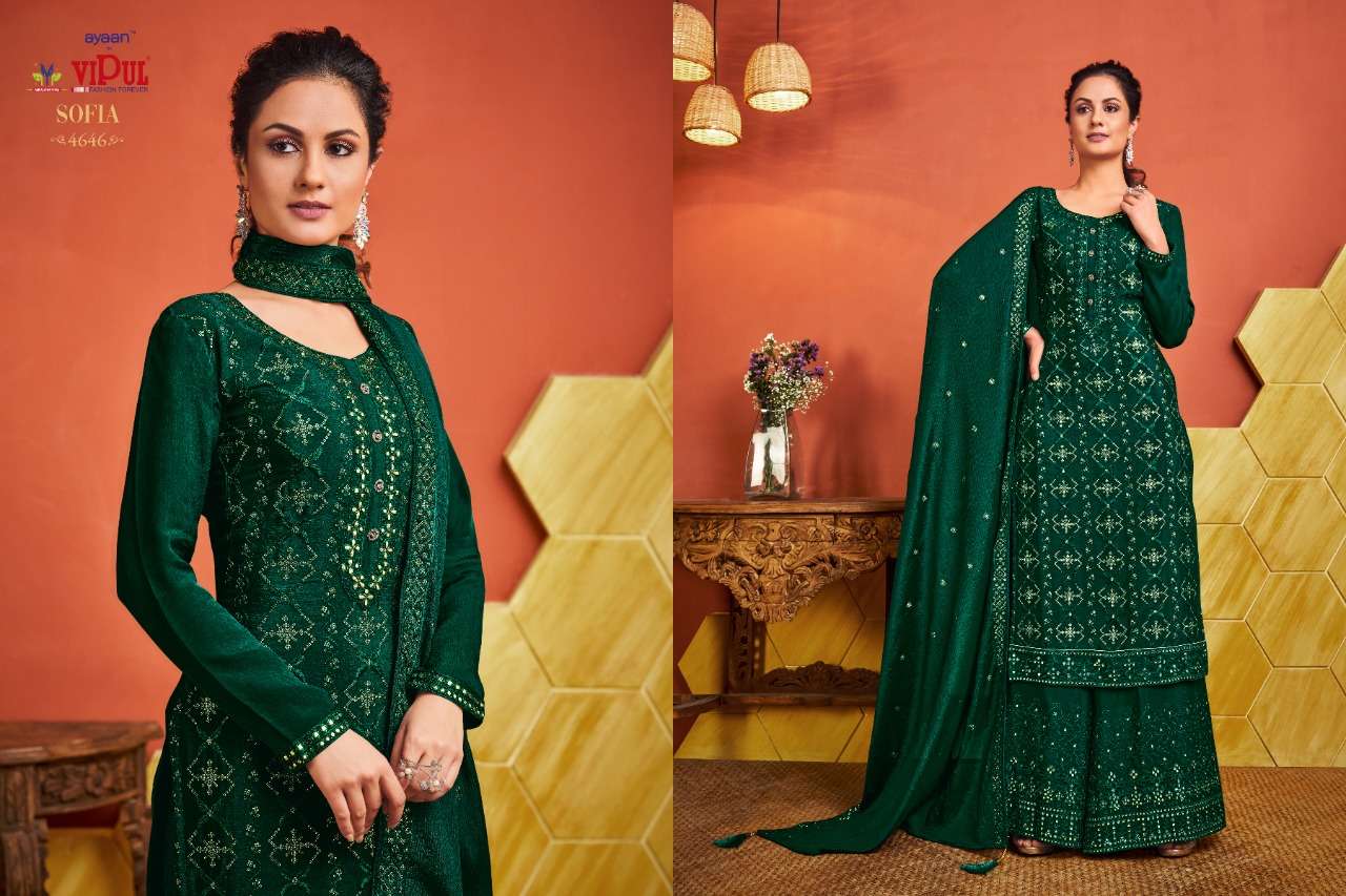 VIPUL SOFIA 4646 DESIGNER CHINON SUIT 