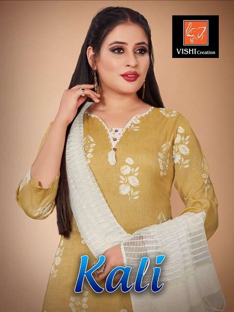 Vishi Kali series 1001-1004 heavy rayon readymade suit