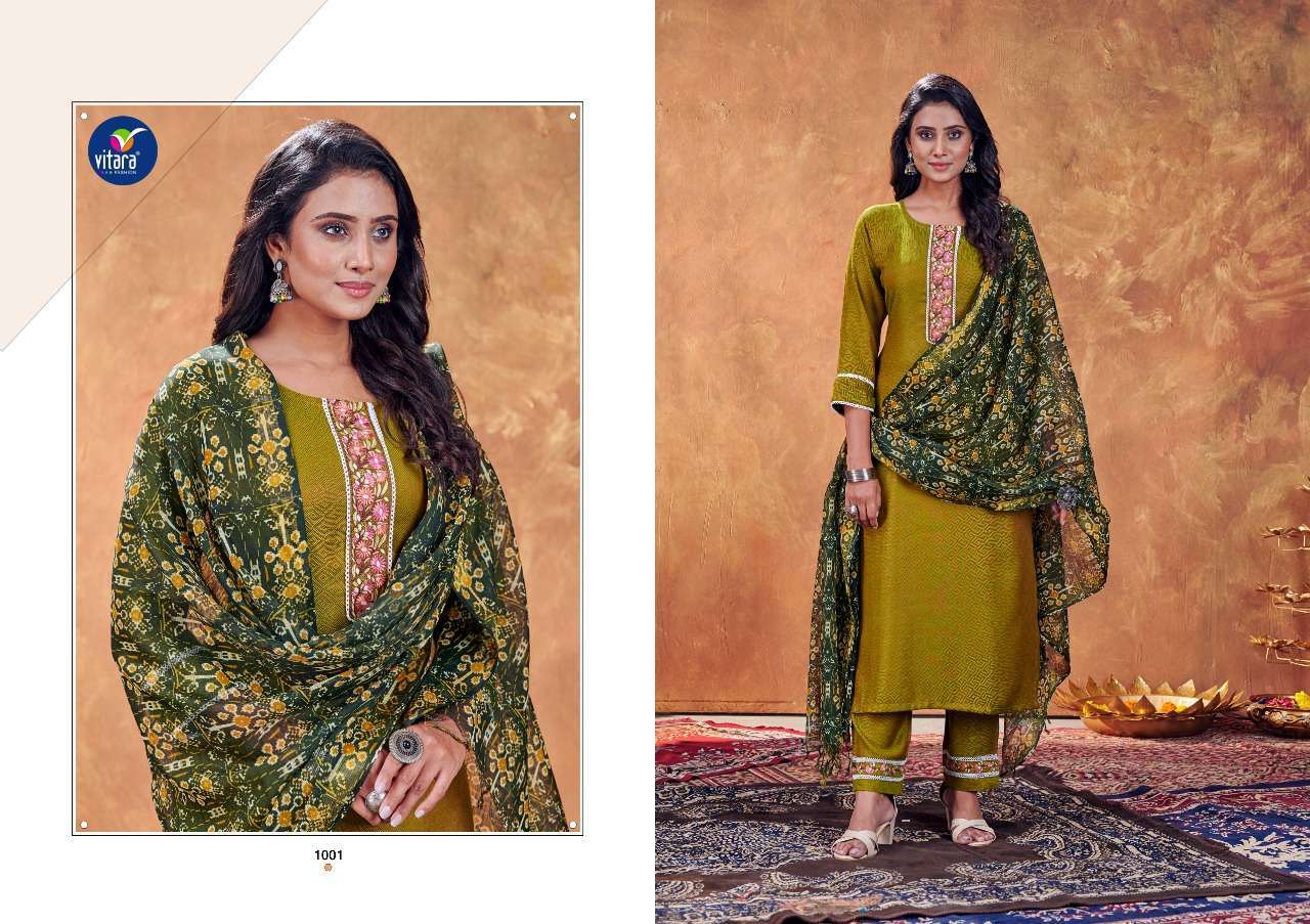 vitara fashion vintage series 1001-1004 jumbo dobhi silk suit