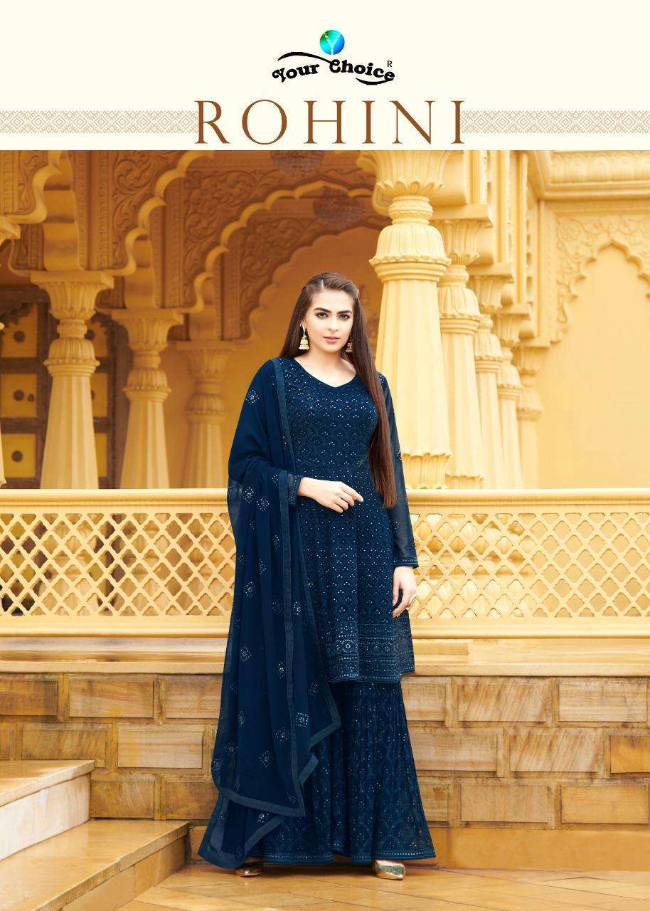 your choice rohini series 3964-3968 blooming georgette suit