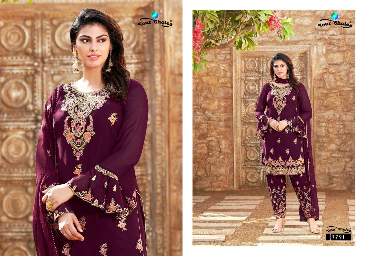 your choice shahnaz plus series 3791-3794 Blooming Georgette suit