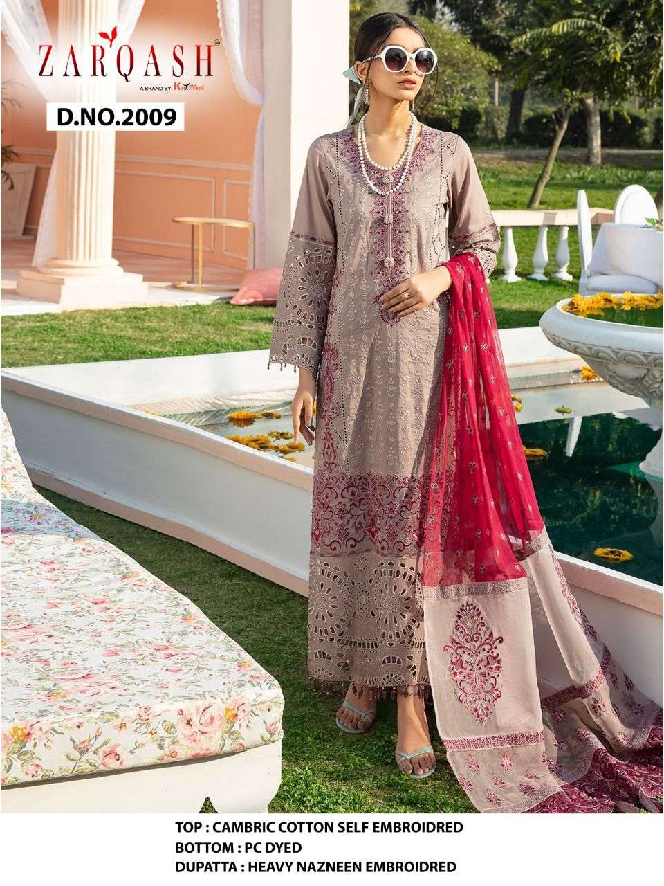 ZARQASH NUREH DESIGNER LAWN COTTON SUIT 