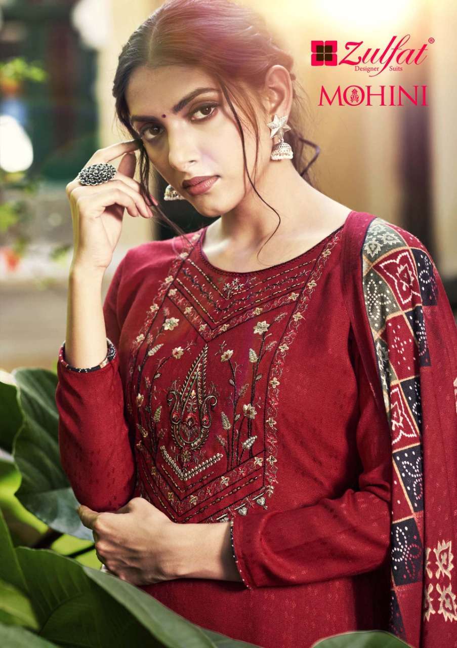 zulfat mohini series 363001-363009 Pure Pashmina Print suit