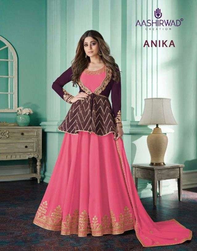 aashirwad creation anika series 8571-8574 real georgette suit 