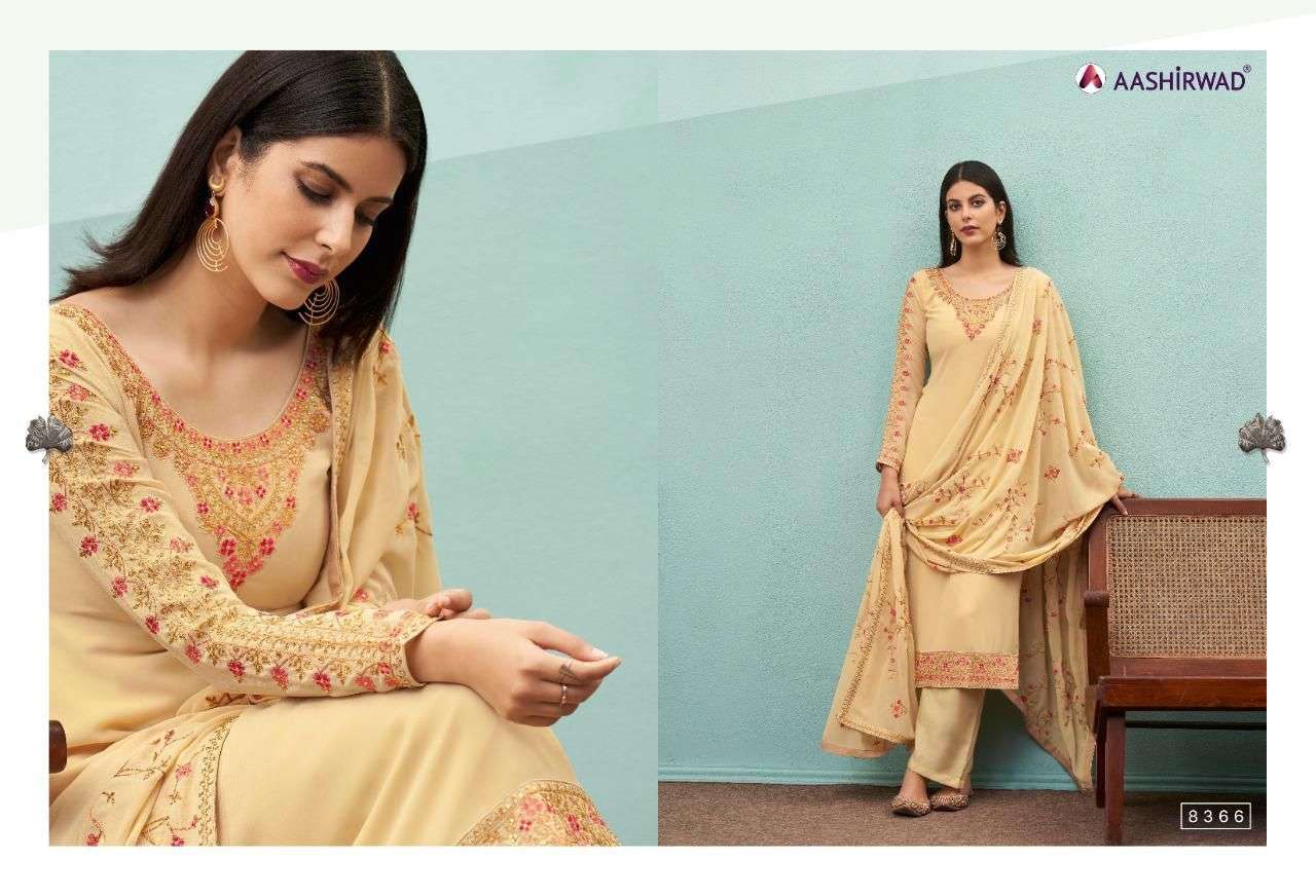 AASHIRWAD TULSI DESIGNER REAL GEORGETTE SUITS