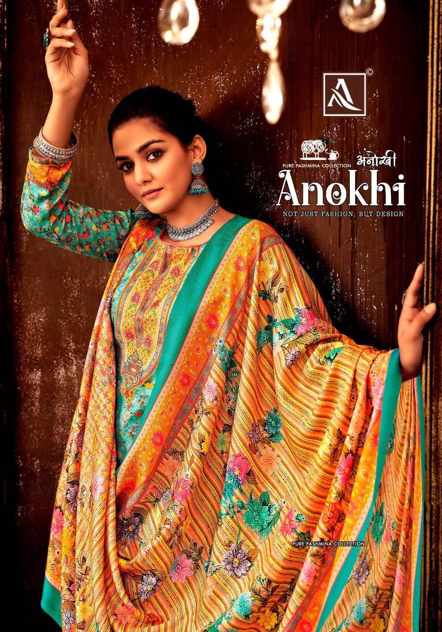 alok suit anokhi series 871001-871010 pure wool pashmina suit 