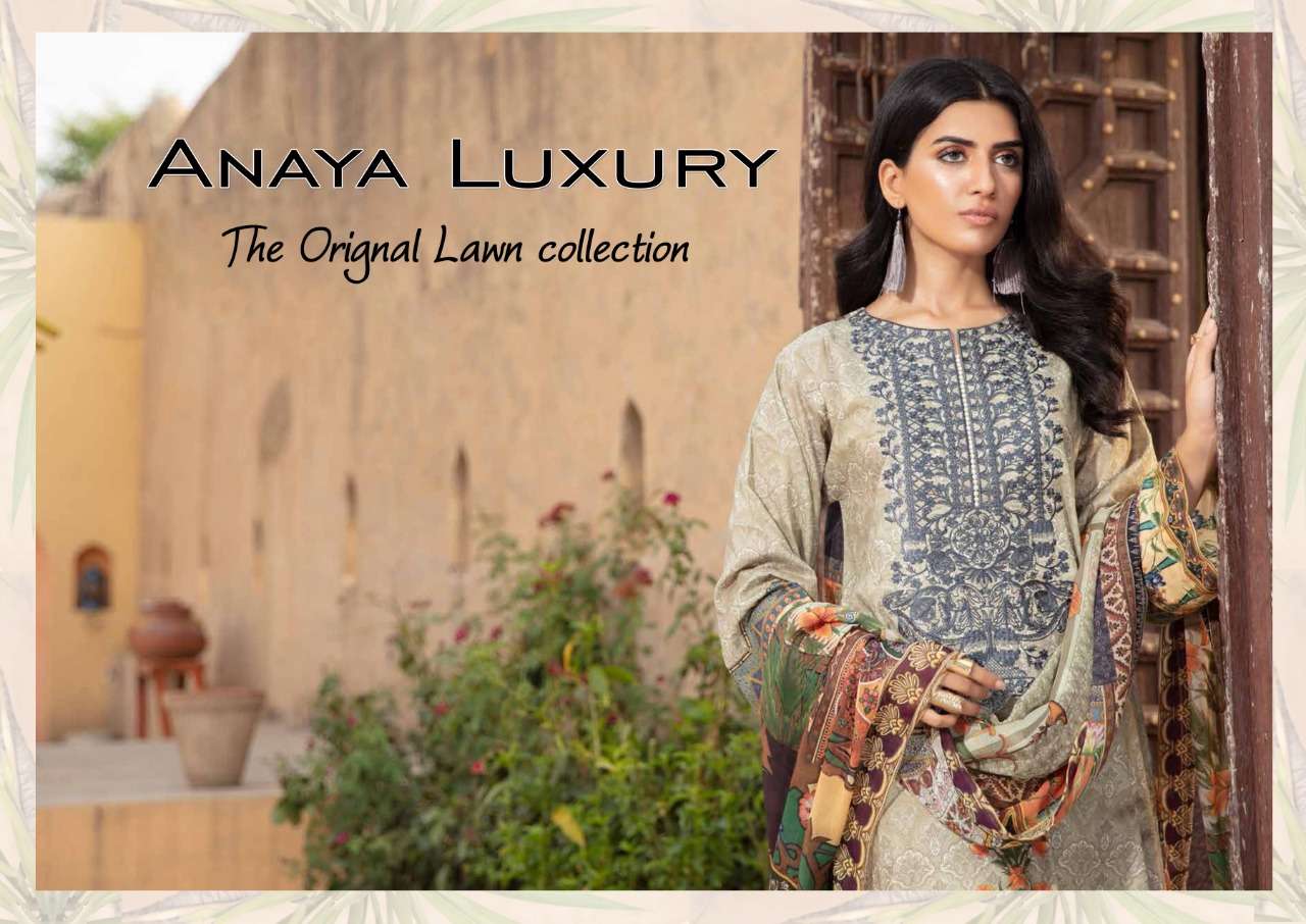 Anaya Luxury Lawn Collection series 4011-4018 Pure Heavy Lawn Cotton suit