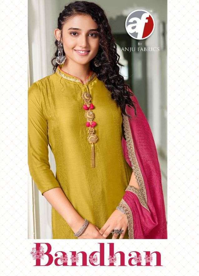 anju fab bandhan series 2101-2104 pure viscose  kurti with dupatta