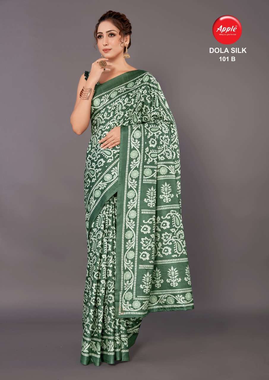 Apple sarees dola silk 107 series 105-109 cotton silk weaving saree