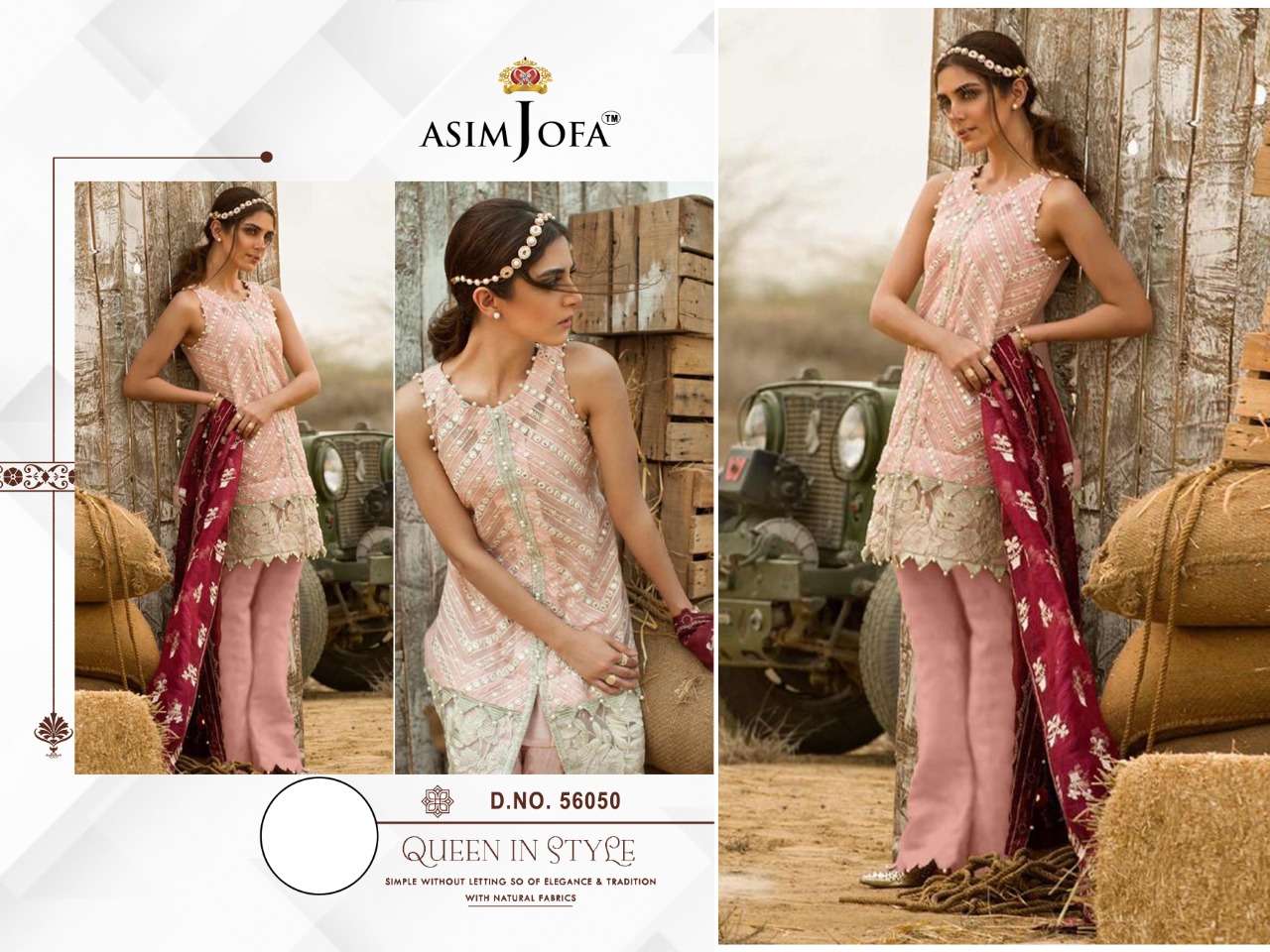 ASIM JOFA D-56054 DESIGNER PURE ORGANZA SUIT 