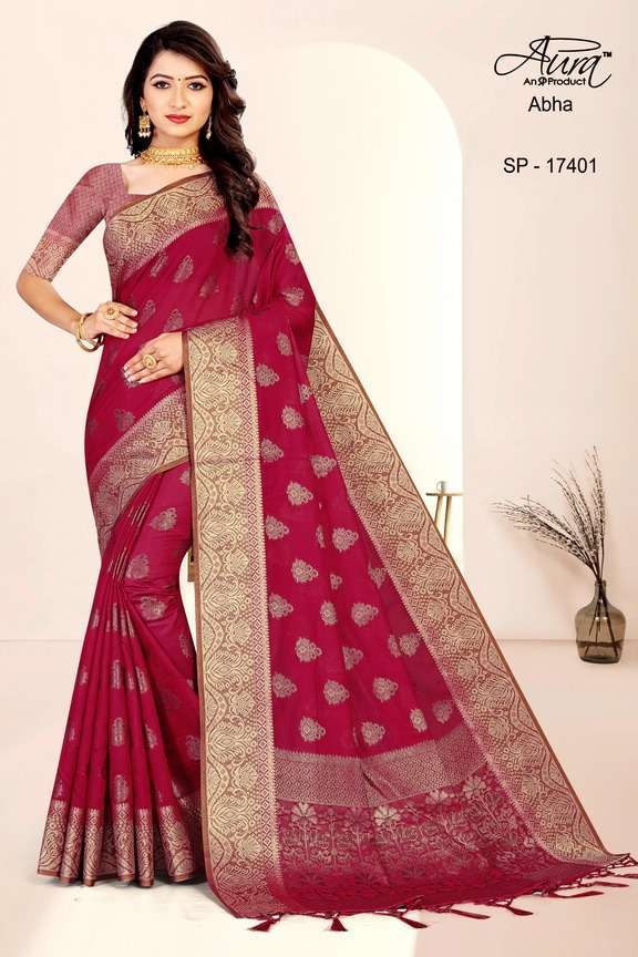 aura abha silk series 17401-17408 silk saree 