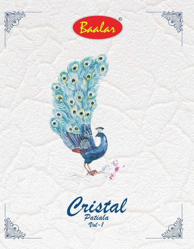 Baalar Cristal Patiala Vol-1 series 1071-1085 pure cotton suit 