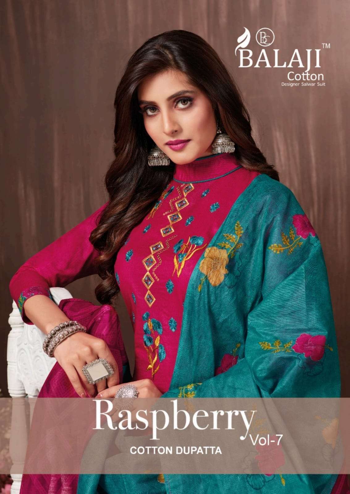 Balaji cotton raspberry vol 7 series 7001-7012 cotton suit 