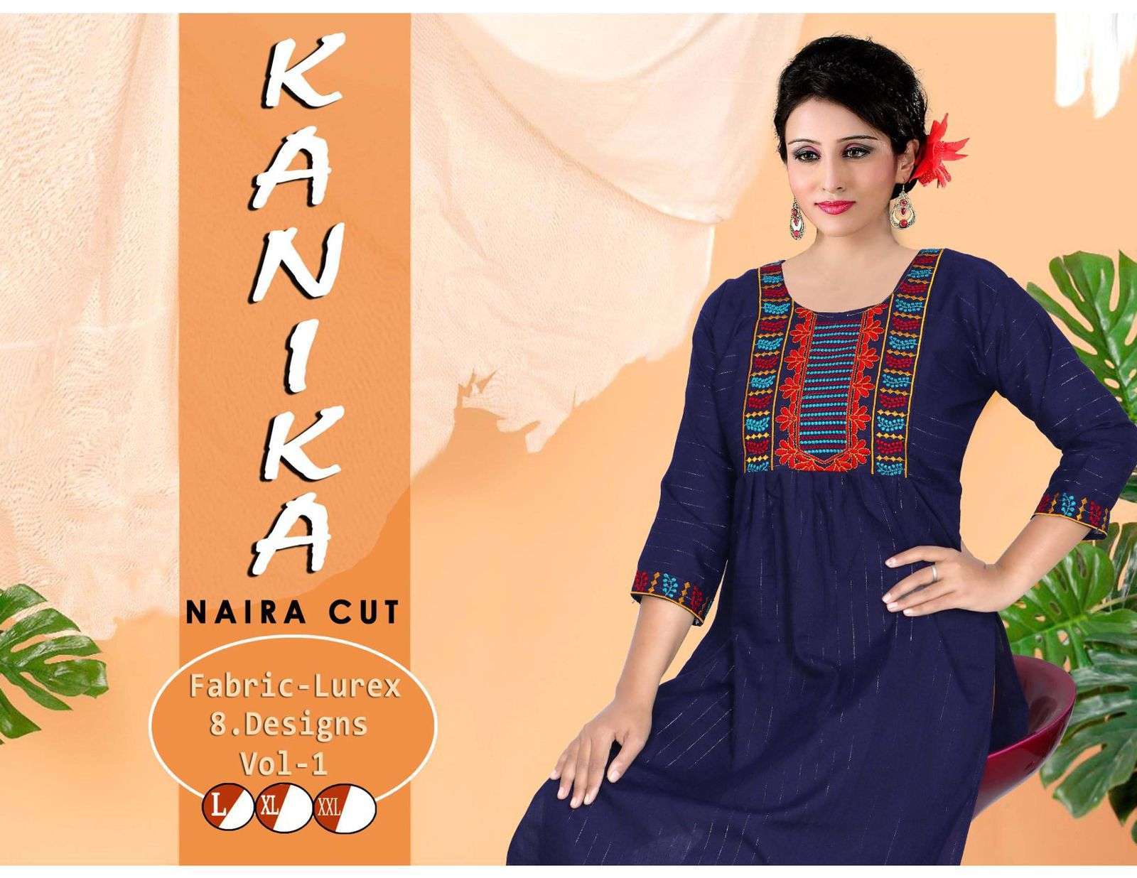 beauty queen kanika series 1001-1008 magic lurex kurti 