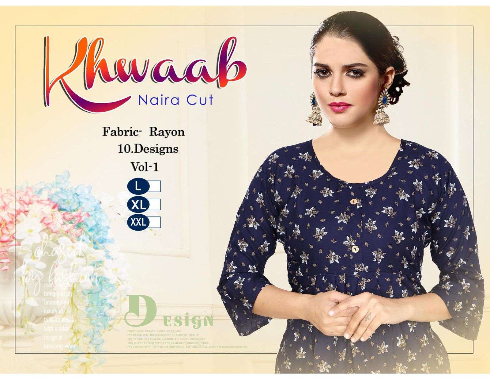 beauty queen khwaab series 01-10 rayon print kurti 