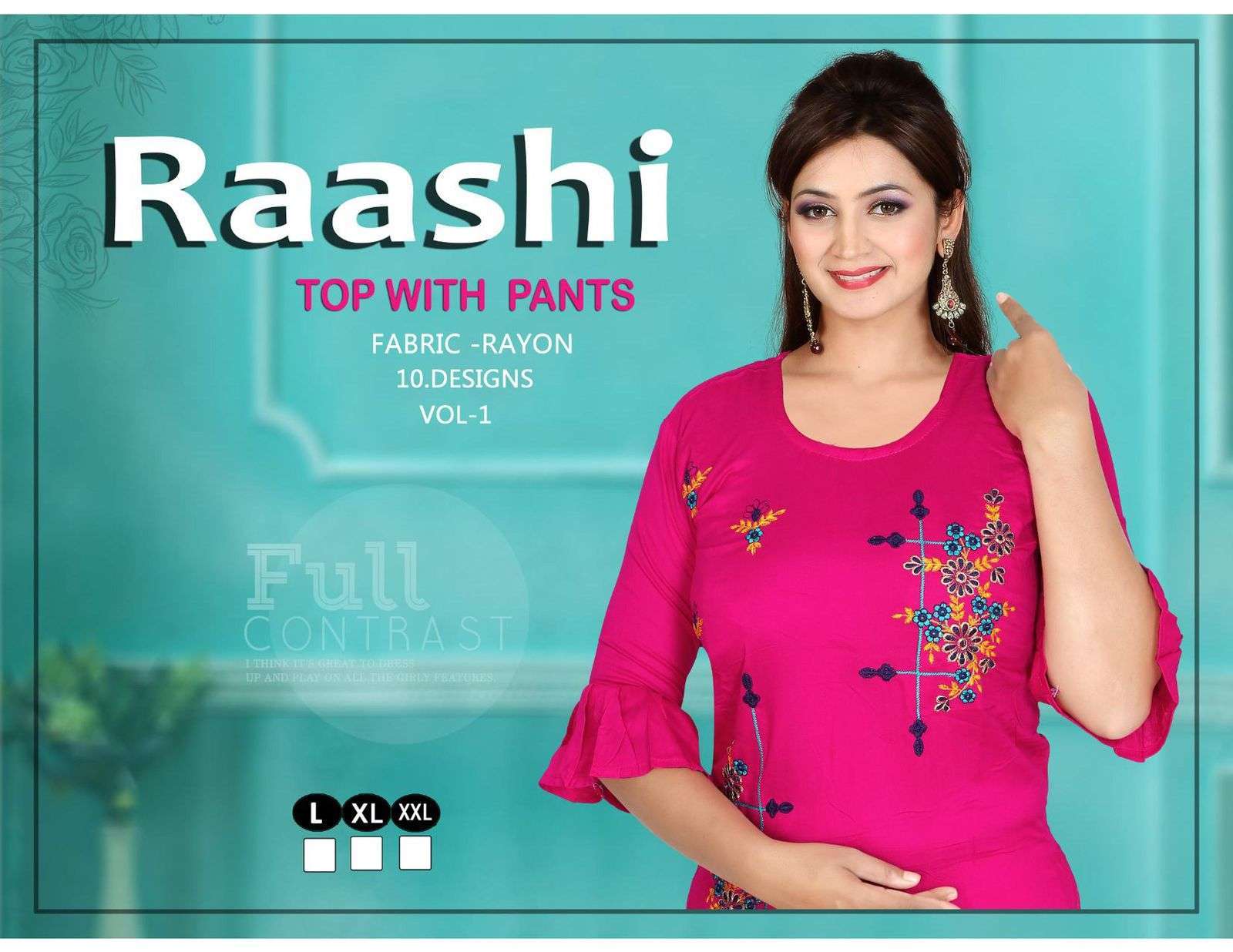 beauty queen raashi series 101-110 rayon plain kurti 