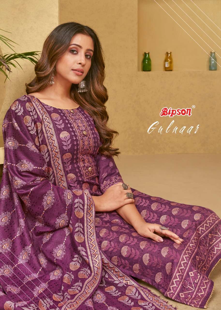 bipson gulnaar series 1616-1623 pure pashmina suit 