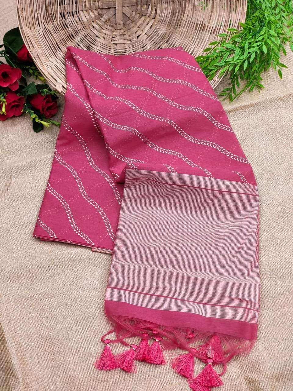 BT-10 DESIGNER LINEN SILK WEAVING SAREE 