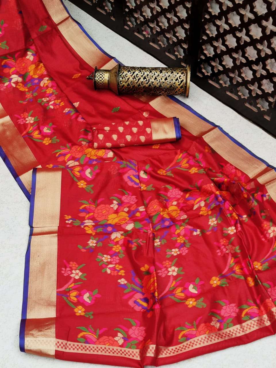 BT-10 DESIGNER PURE JAMADANI WEAVING SAREE WITH ZARI BORDER 