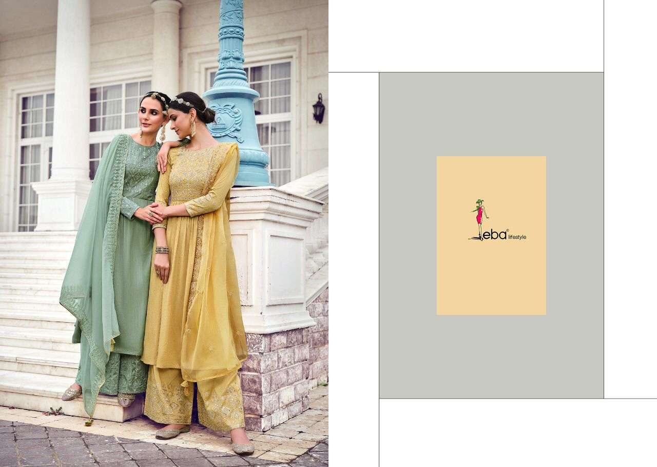 EBA DIL NOOR-2 DESIGNER PURE KUNTAL SILK SUIT 