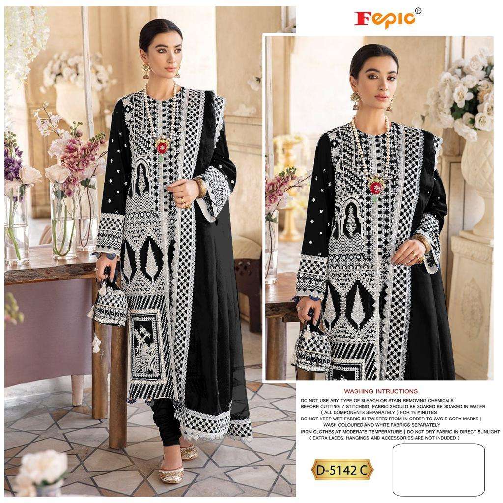 FEPIC ROSEMEEN 5142-C DESIGNER GEORGETTE SUIT 