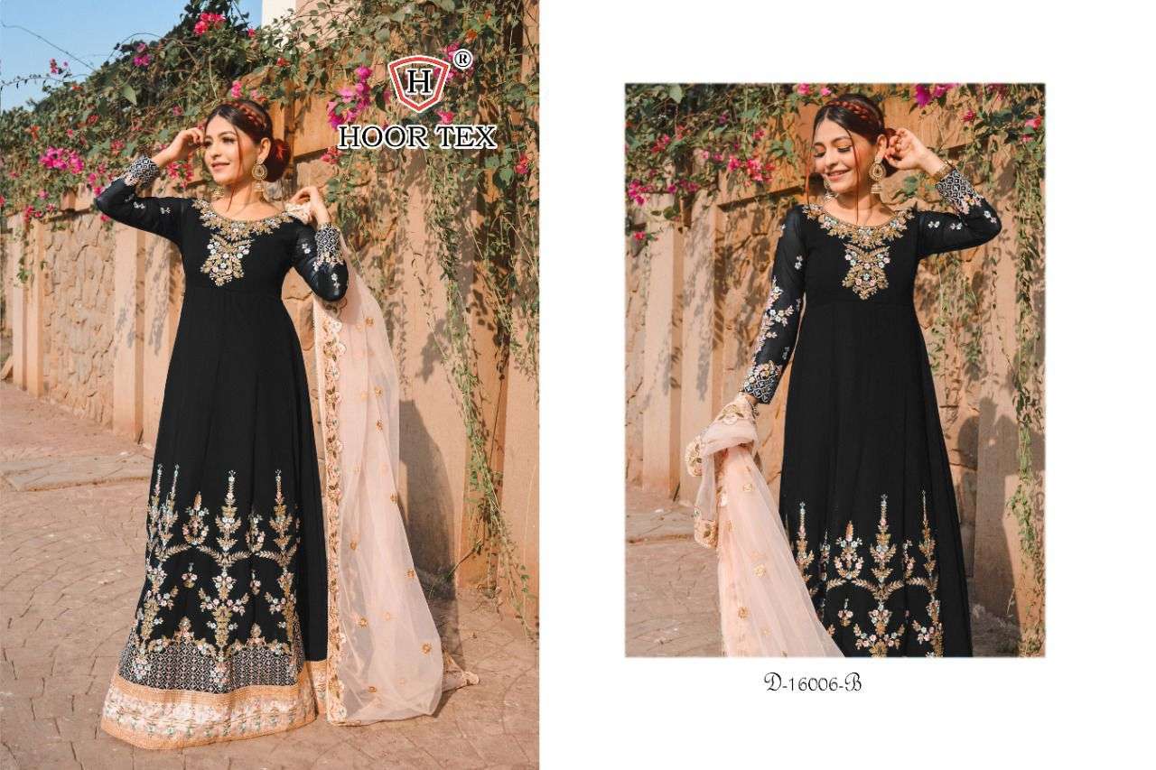 HOOR TEX 16006 DESIGNER FAUX GEORGETTE SUIT 