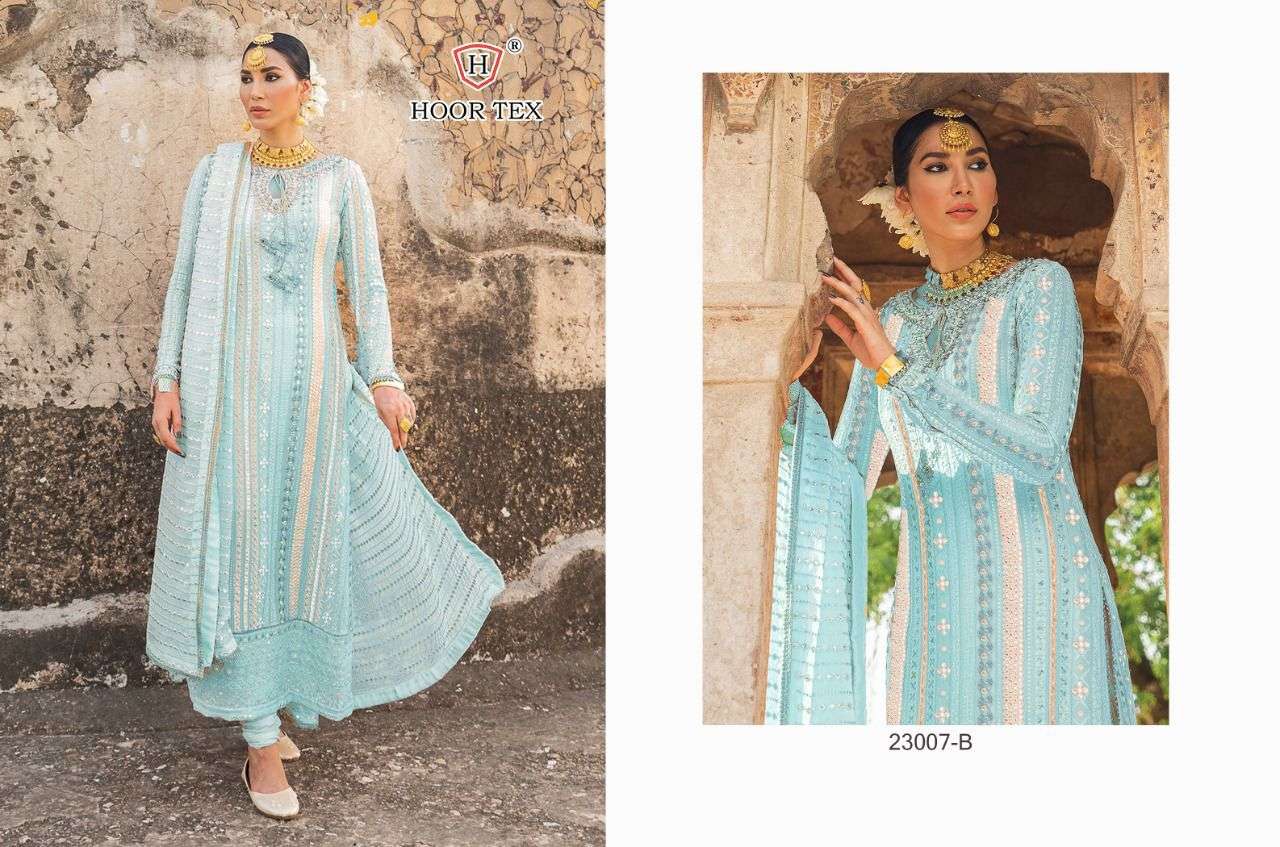 HOOR TEX 23007 DESIGNER FAUX GEORGETTE SUIT 