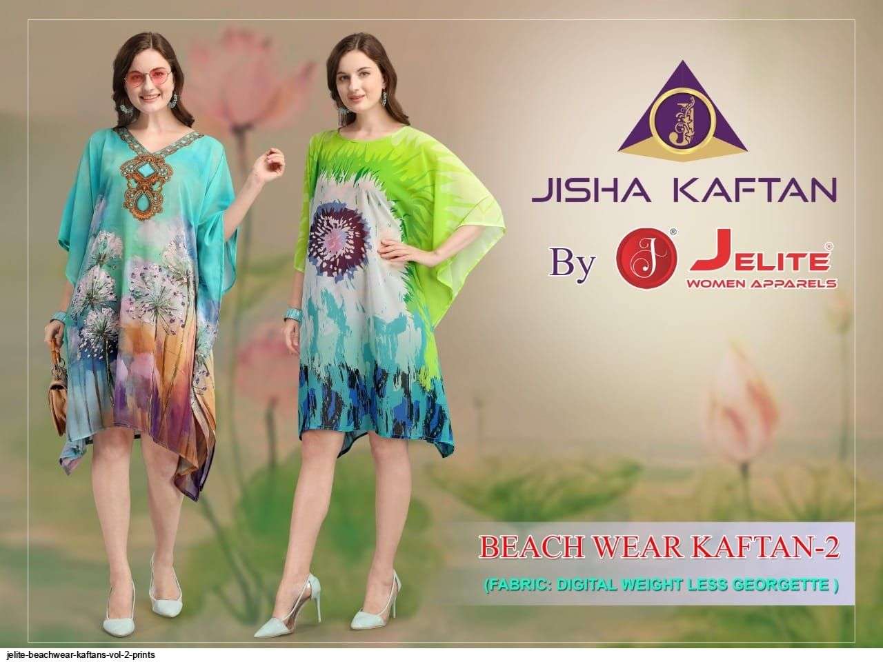 Jelite Beachwear Kaftan Vol 2 series 508-515 Weightless Georgette kaftan