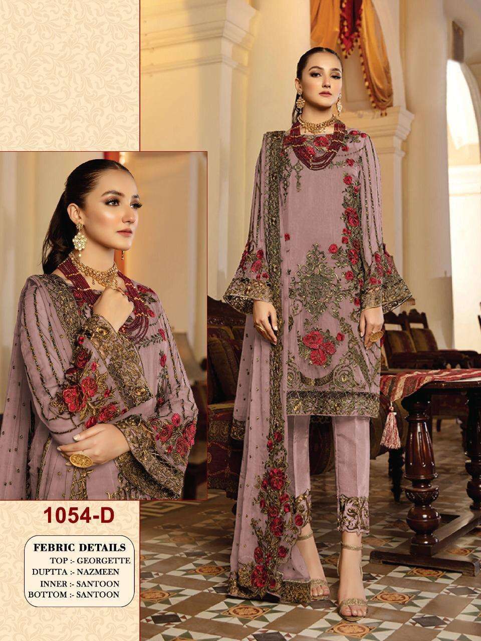 KF-1054 DESIGNER FAUX GEORGETTE SUIT 