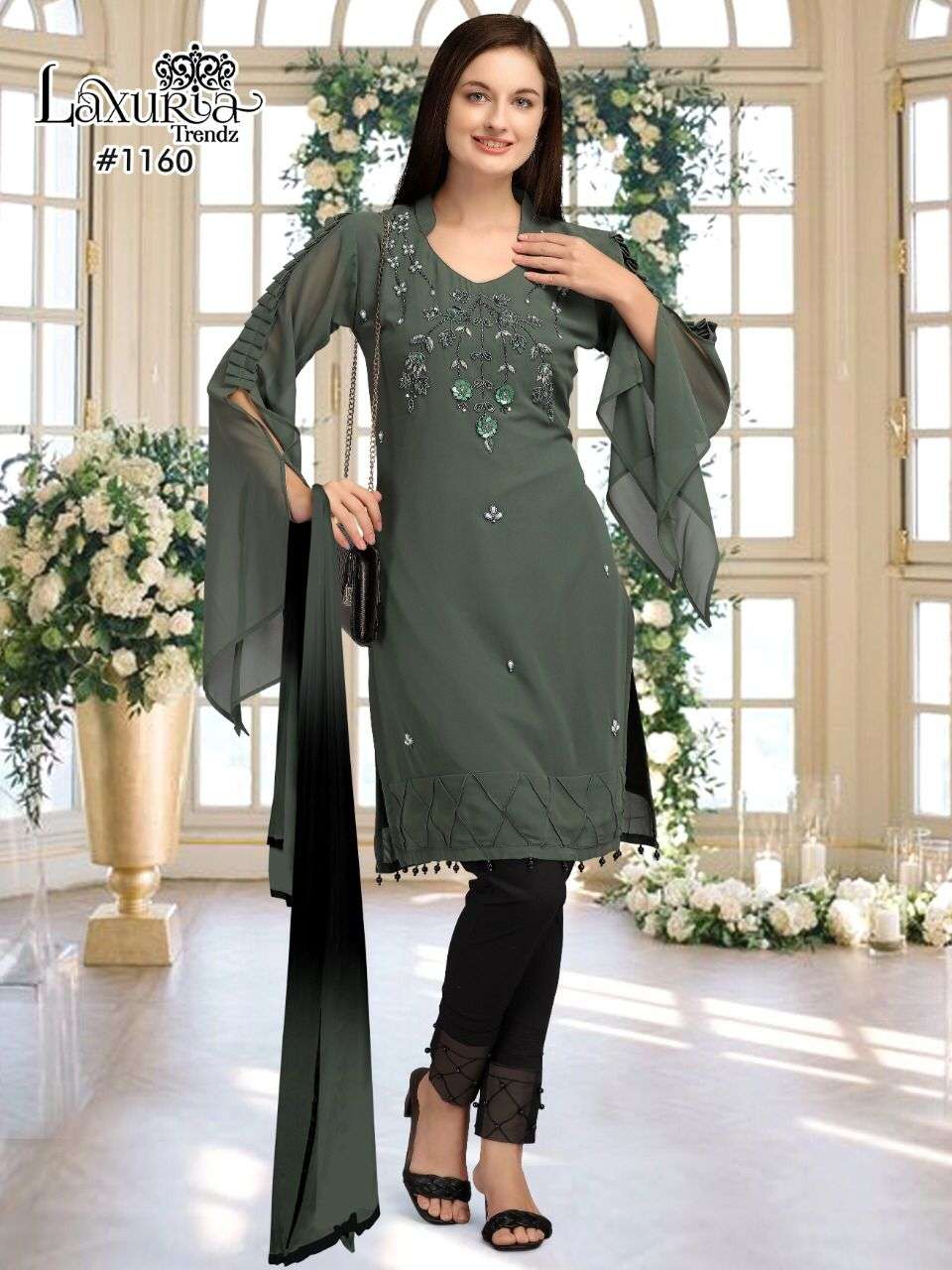 LAXURIA TRENDZ 1160 DESIGNER FAUX GEORGETTE SUIT 