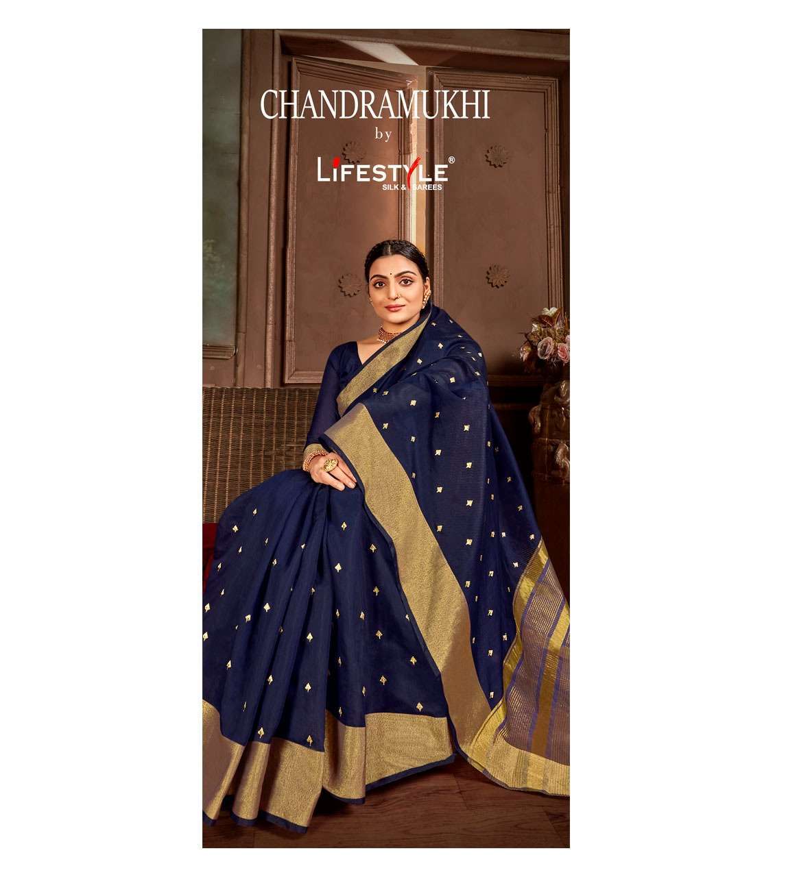 lifestyle chandramukhi vol 1 series 76981-76986 chanderi gala saree