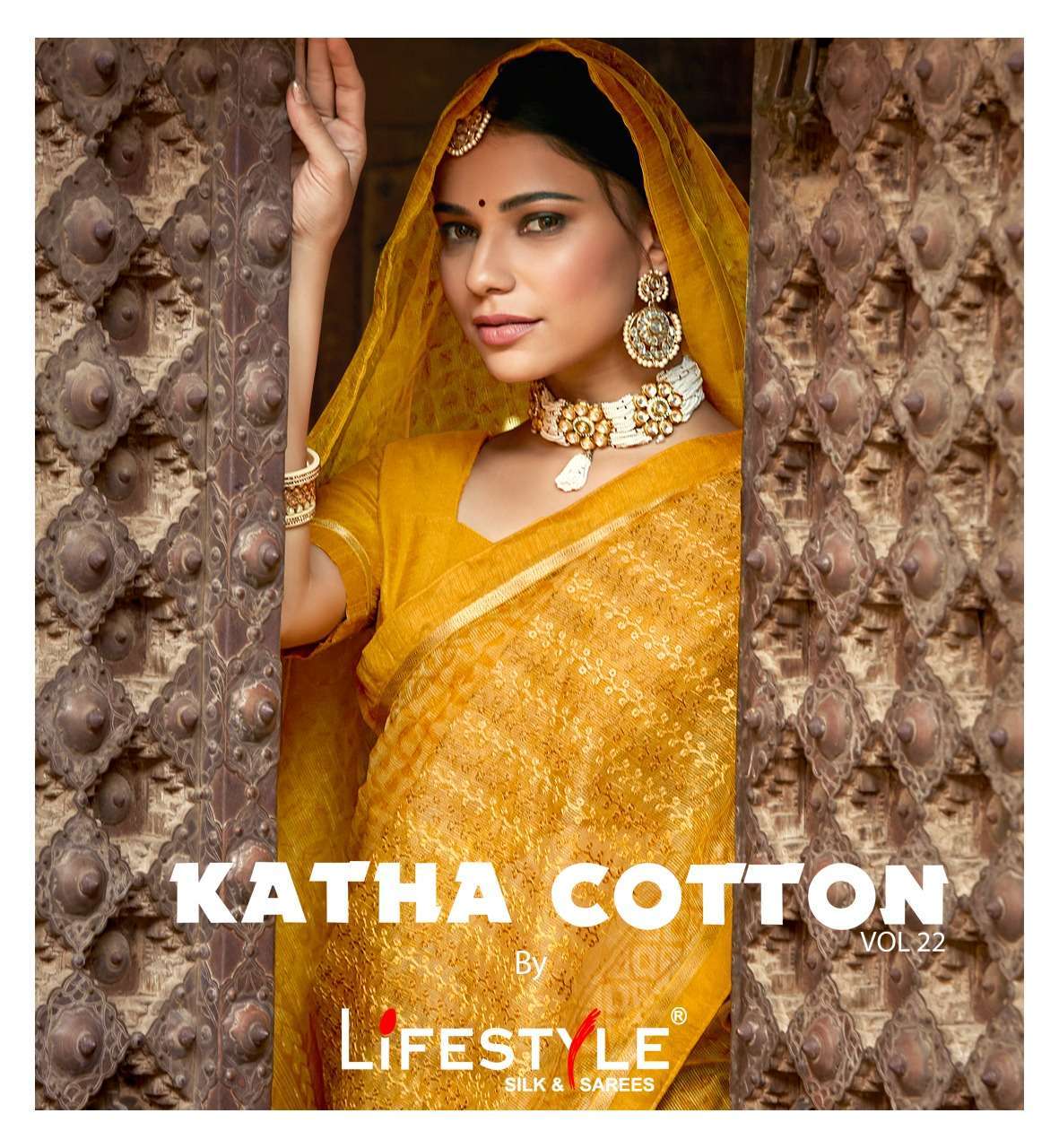 lifestyle katha cotton vol 22 series 78261-78272 rajjo net saree