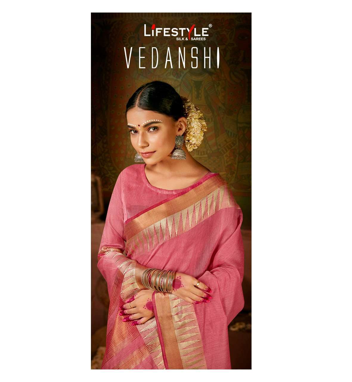 lifestyle vedanshi vol 1 series 76141-76146 chanderi gala saree