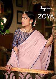 lt fashions zoya series 1001-1010 chanderi sequence saree