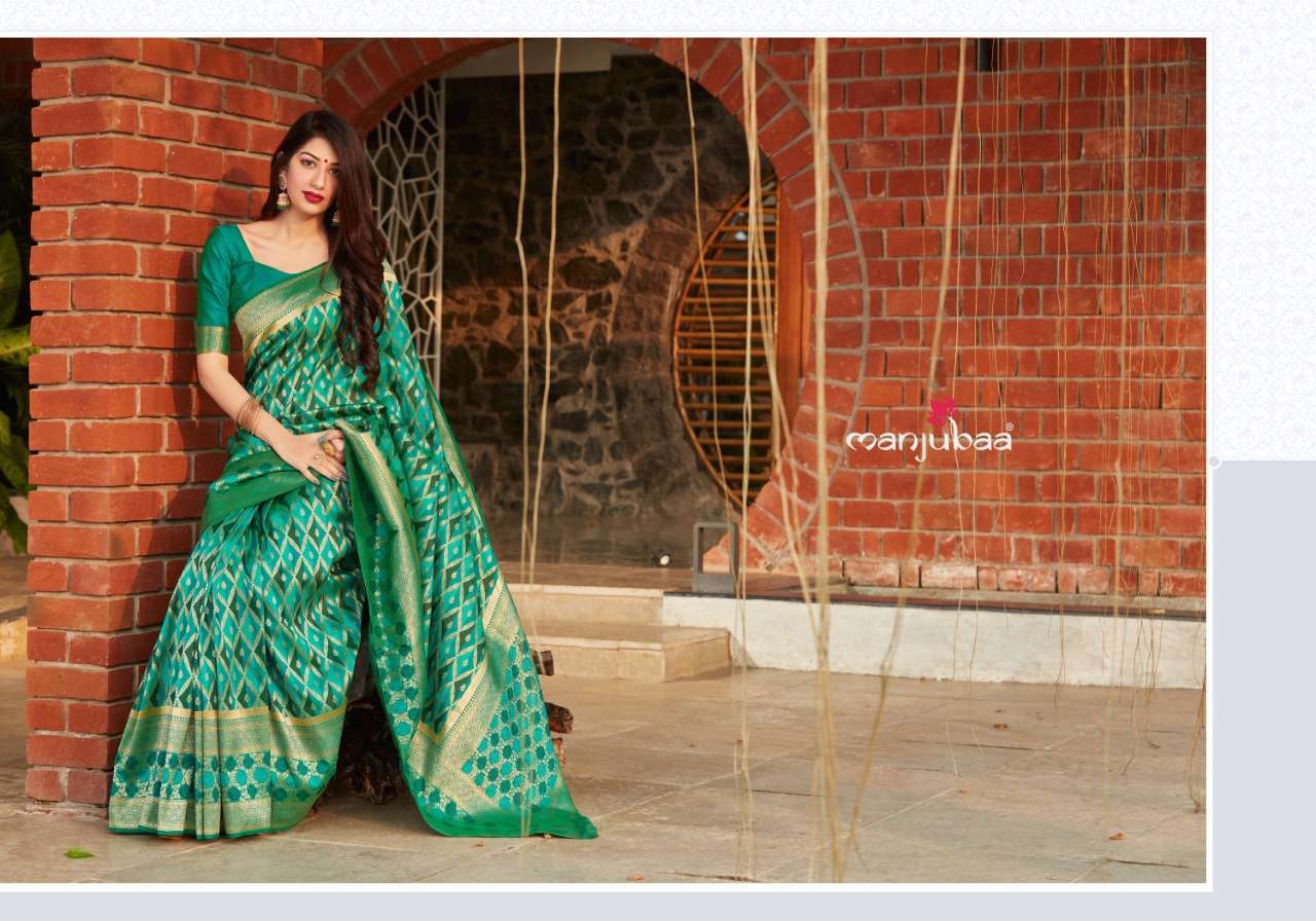 manjubaa mantra silk series 4801-4806 silk saree