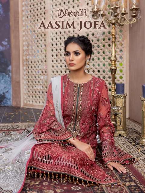 Noor Aasim Jofa series 13005-13007 Georgette Embroidery Work suit