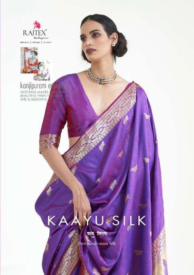 rajtex kaayu silk series 184001-184006 Pure Kanjivaram silk saree