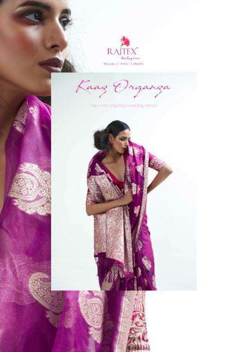 rajtex kaaz organza series 183001-183006 Two Tone Organza Weaving Sarees