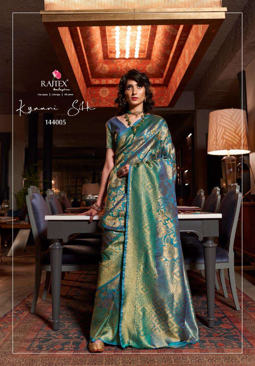 RAJTEX KYAANI SILK DESIGNER NYLON DYING SILK SAREE 