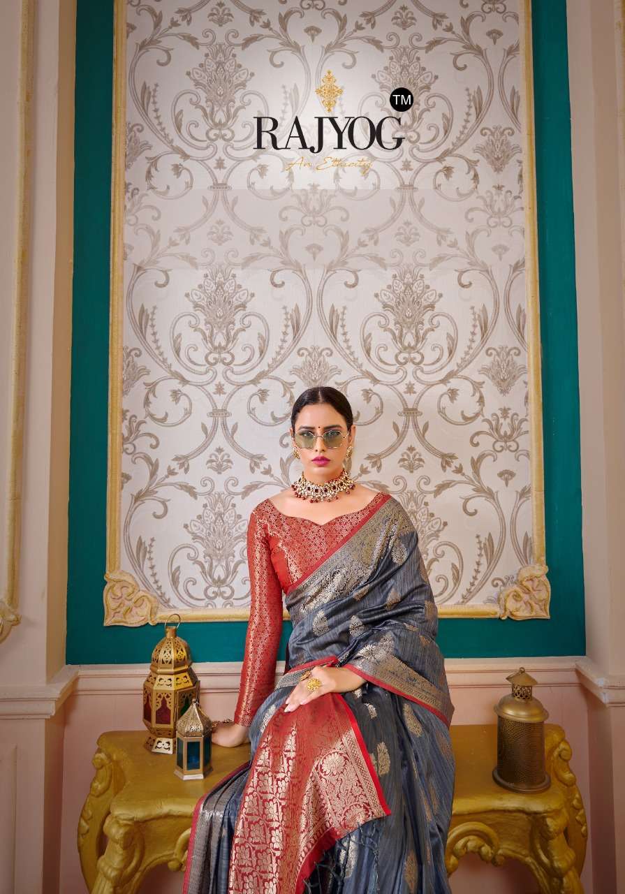 rajyog adhunika series1001-1006 Soft slub silk saree