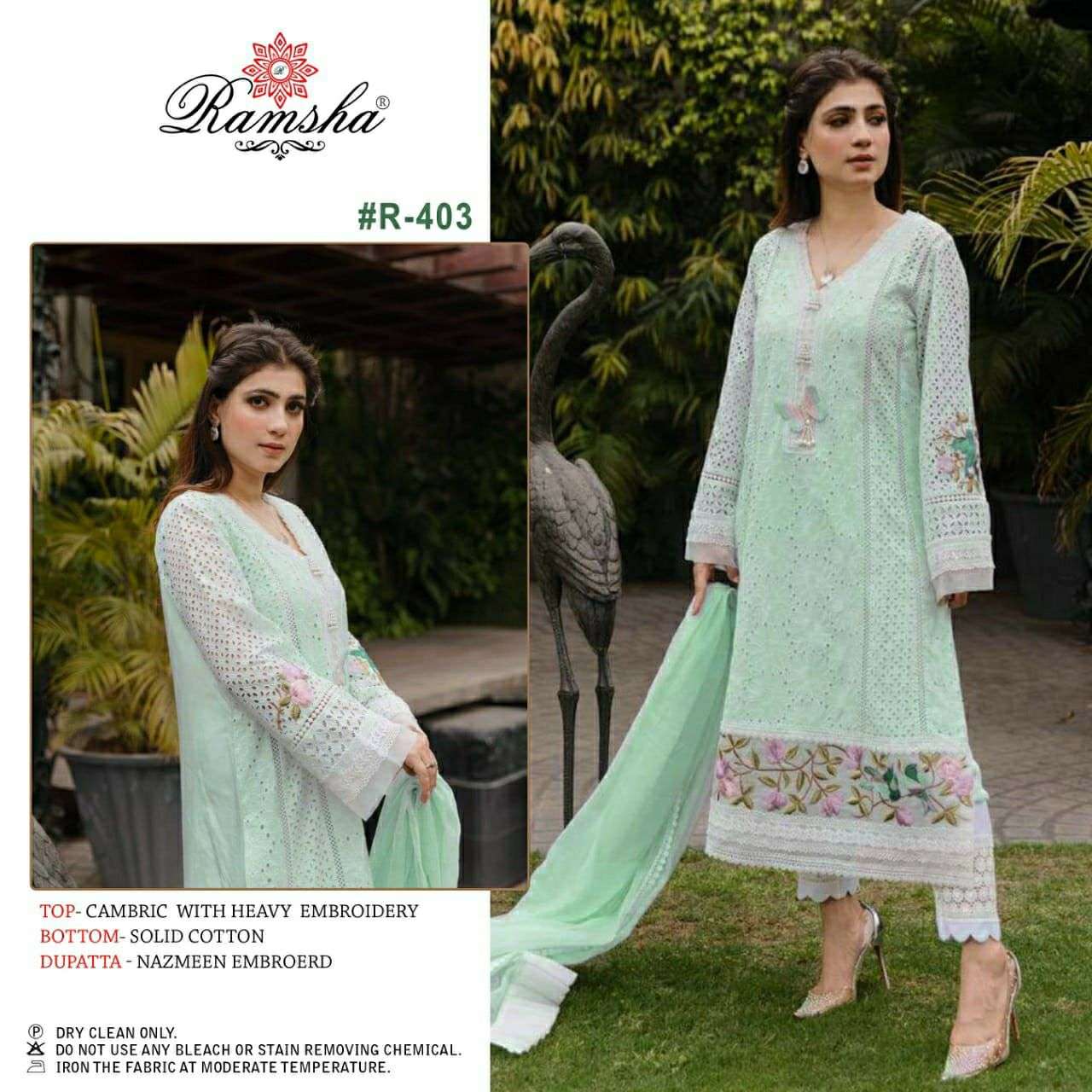 RAMSHA R-403 R-404 DESIGNER CAMBRIC SUIT 