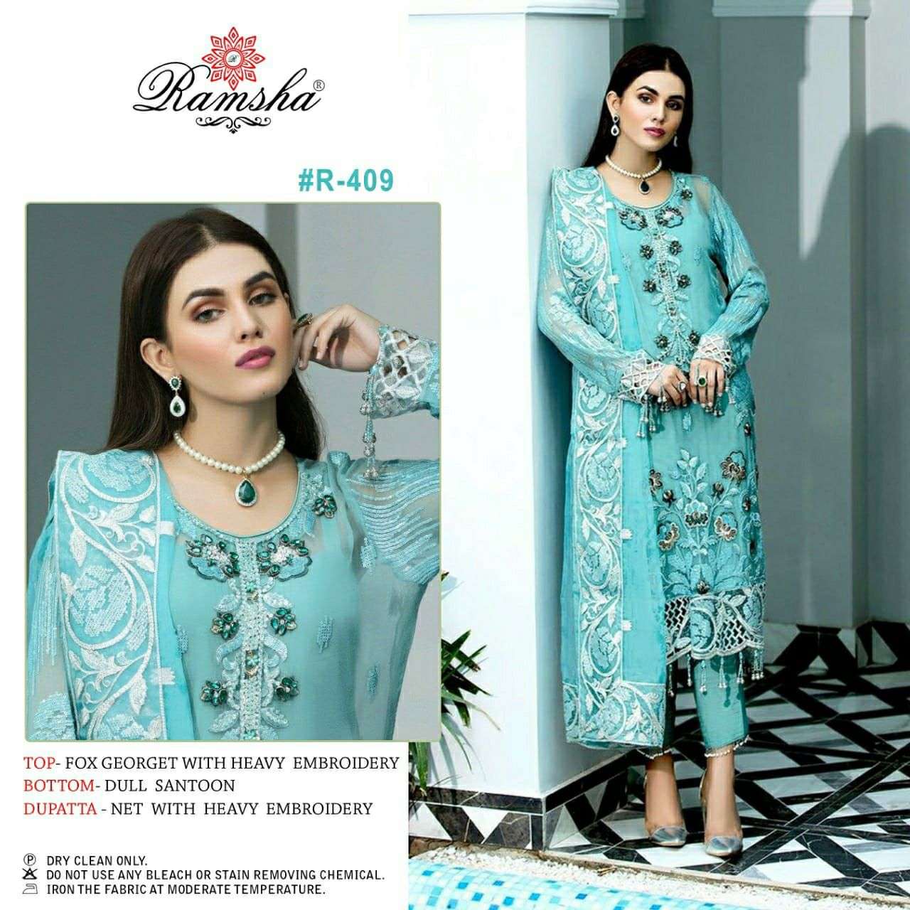 RAMSHA R-407 TO R-409 DESIGNER GEORGETTE NET SUIT 