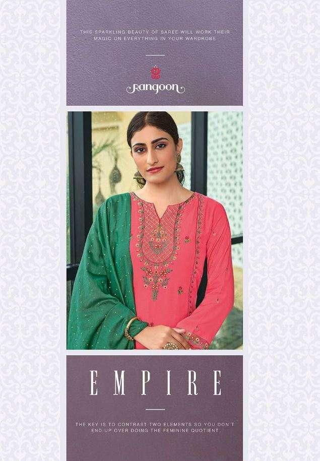 rangoon empire series 3251-3256 Heavy Pure Muslin suit